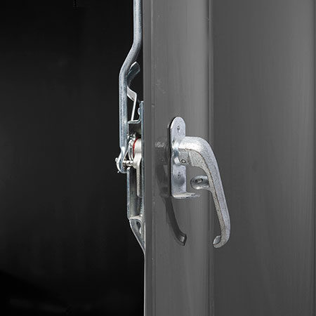 Triple-locking door latch detail