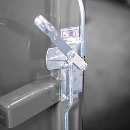 TwisterPod triple-locking single-lever door latch