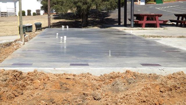 Quonset shelter final slab
