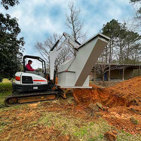 Underground storm shelter install