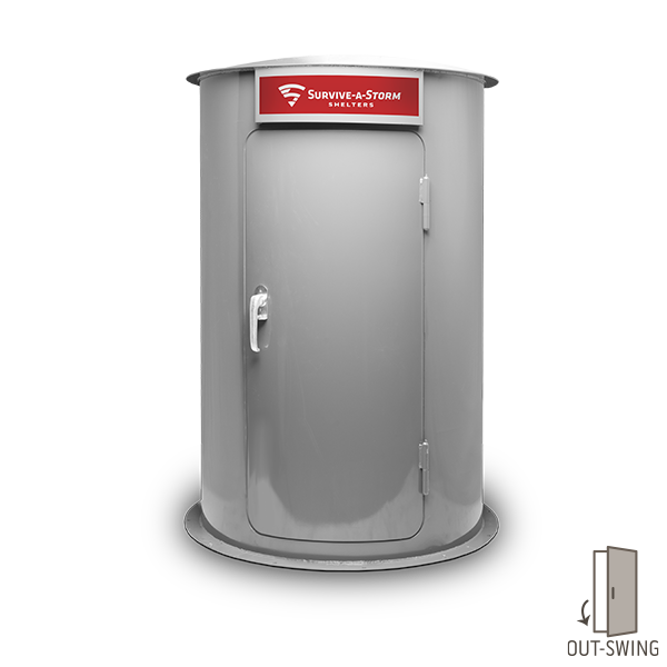 TwisterPod above ground tornado shelter